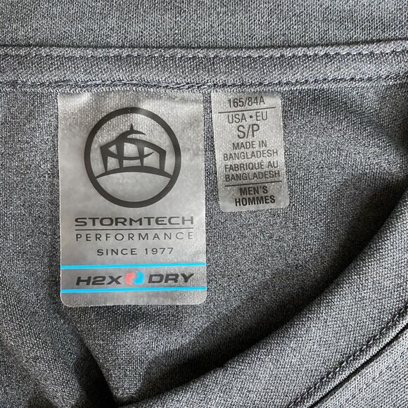 Stormtech TShirt Mens Small Gray H2X Dry Performance Combination Shoulder NEW - Picture 2 of 16